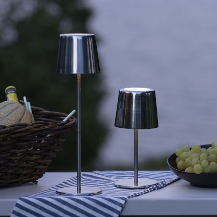 Brilliant - LED prigušiva dodirna spoljašnja lampa XAANA LED/4W/5V 3000/4000/6500K 2600 mAh IP44 sjajni hrom