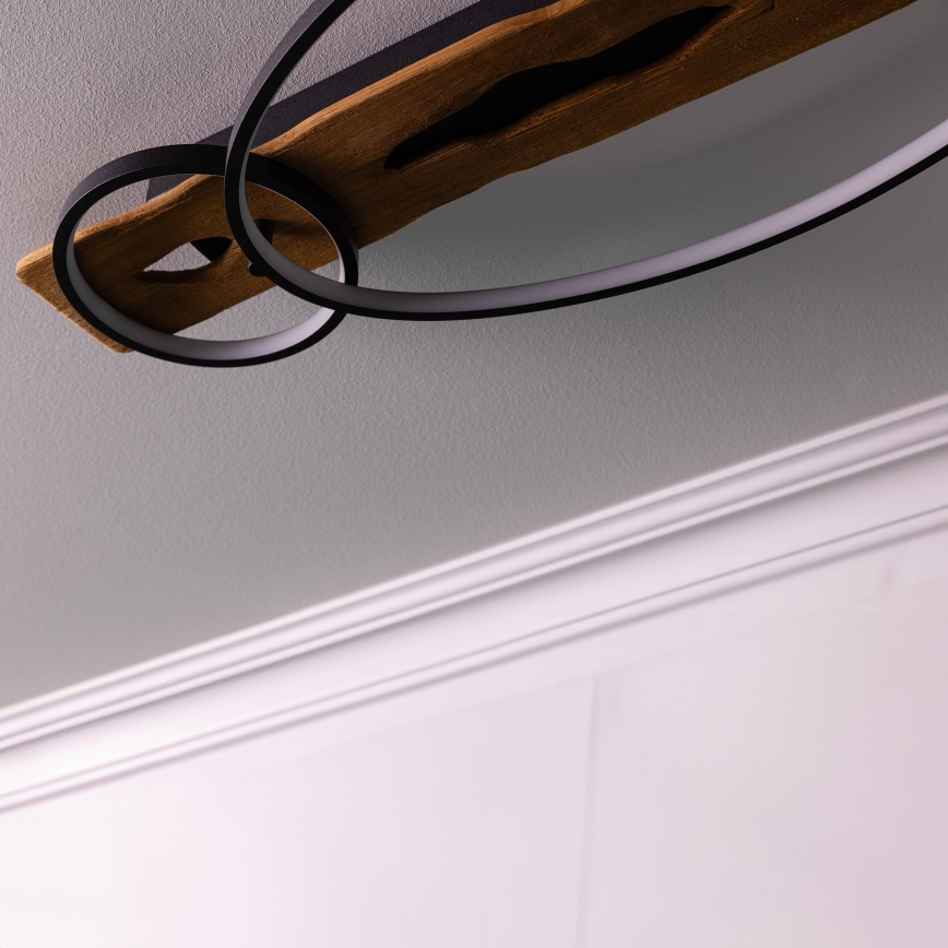 Brilliant - LED Prigušiva plafonska svetiljka PIRUS LED/30W/230V 30x70 cm kaučukovo drvo
