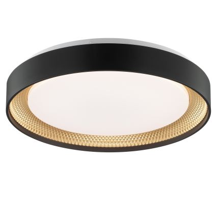 Brilliant - LED prigušiva stropna svetiljka WALDO LED/24W/230V 3000-6500K prečnik 38,5 cm crna/zlatna + daljinski upravljač