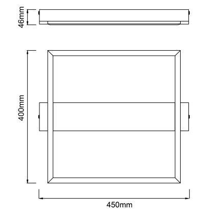 Brilliant - LED prigušiva stropna svetiljka LONEOS LED/24W/230V 3000K 45x40 cm