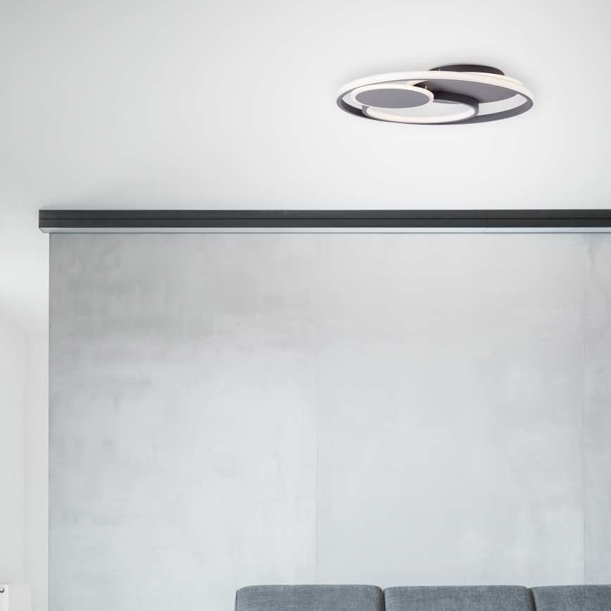 Brilliant - LED prigušiva stropna svetiljka RUNDA LED/50W/230V 3000-6500K crna + daljinski upravljač