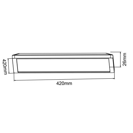 Brilliant - LED prigušiva plafonska svetiljka SORELL LED/24/230V 3000-6500K 42x42 cm crna + daljinski upravljač