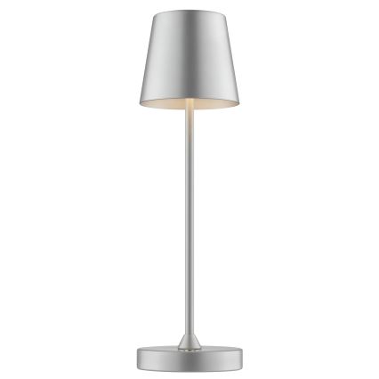 Brilliant - LED prigušiva punjiva stona lampa na dodir za spoljašnju upotrebu ELORA LED/2,5W/5V 2700K 2600 mAh IP44 srebrna