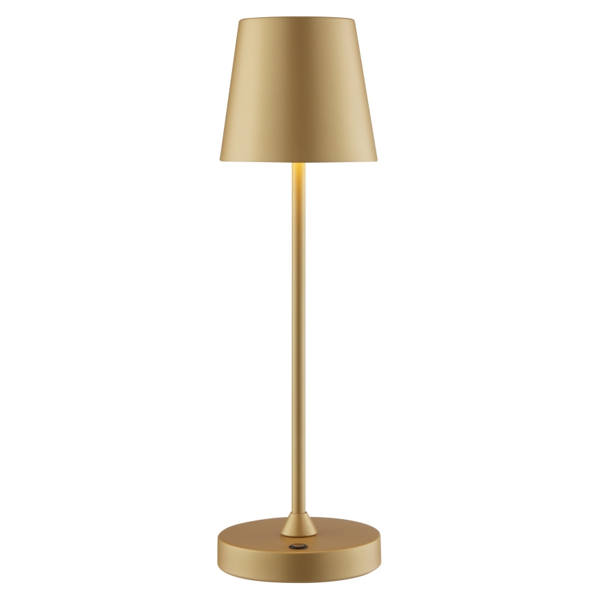 Brilliant - LED prigušiva punjiva dodirna spoljašnja stona lampa ELORA LED/2,5W/5V 2700K 2600 mAh IP44 zlatna