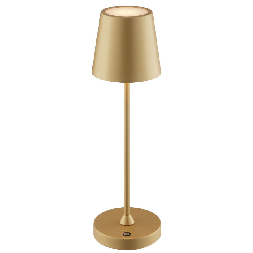 Brilliant - LED prigušiva punjiva dodirna spoljašnja stona lampa ELORA LED/2,5W/5V 2700K 2600 mAh IP44 zlatna