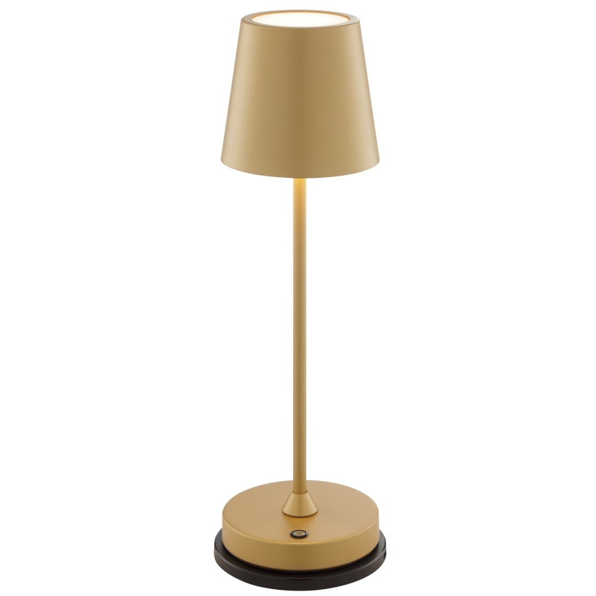Brilliant - LED prigušiva punjiva dodirna spoljašnja stona lampa ELORA LED/2,5W/5V 2700K 2600 mAh IP44 zlatna
