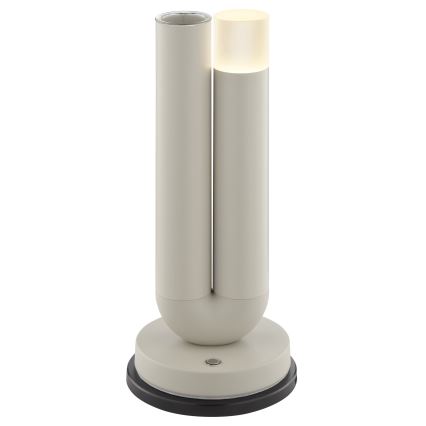Brilliant - LED prigušiva punjiva dodirna spoljašnja stona lampa SAYU LED/2,5W/5V 2700K 2600 mAh IP44 siva