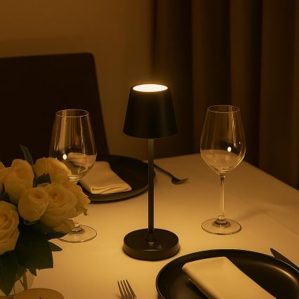 Brilliant - LED prigušiva punjiva dodirna stona lampa za spoljašnju upotrebu ELORA LED/2,5W/5V 2700K 2600 mAh IP44 crna