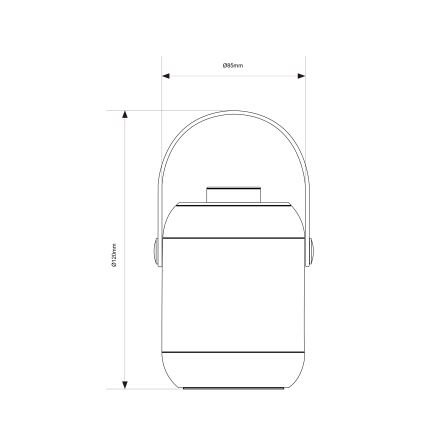 Brilliant - LED prigušiva spoljašnja stona lampa GEMMA LED/1,9W/5V 1800 mAh IP44 bela