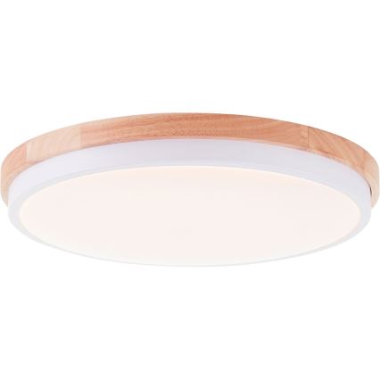 Brilliant - LED prigušiva stropna svetiljka BAARLO LED/24W/230V prečnik 35 cm bela/kaučukovo drvo