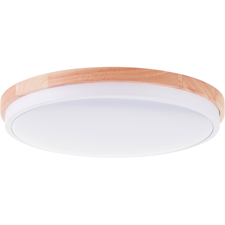 Brilliant - LED prigušiva stropna svetiljka BAARLO LED/24W/230V prečnik 35 cm bela/kaučukovo drvo