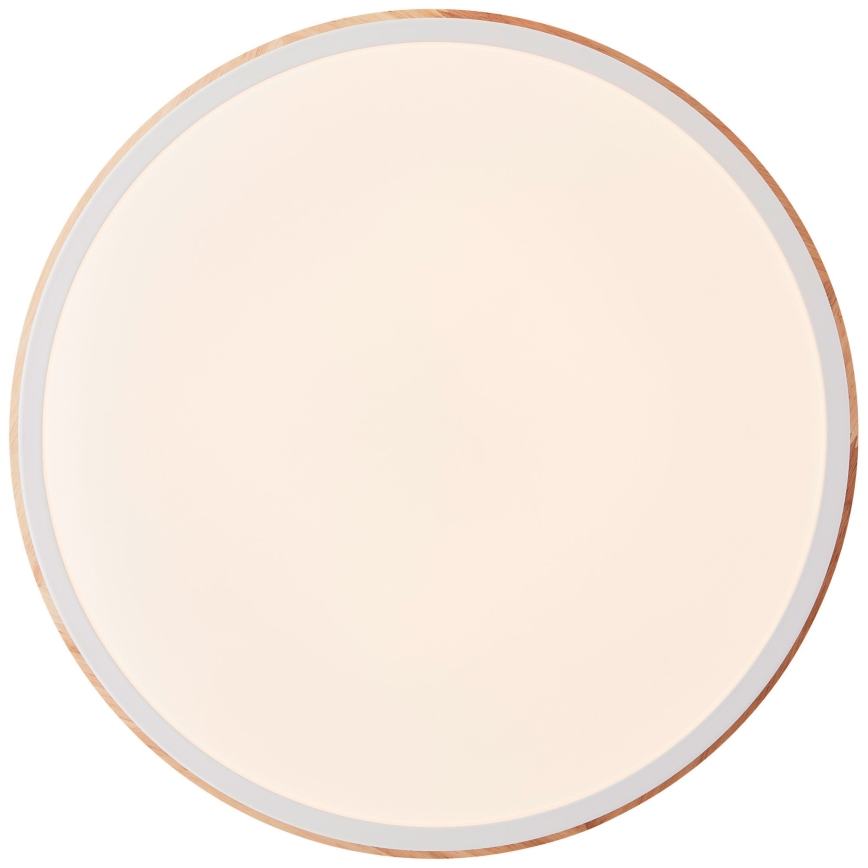 Brilliant - LED prigušiva stropna svetiljka BAARLO LED/24W/230V prečnik 35 cm bela/kaučukovo drvo