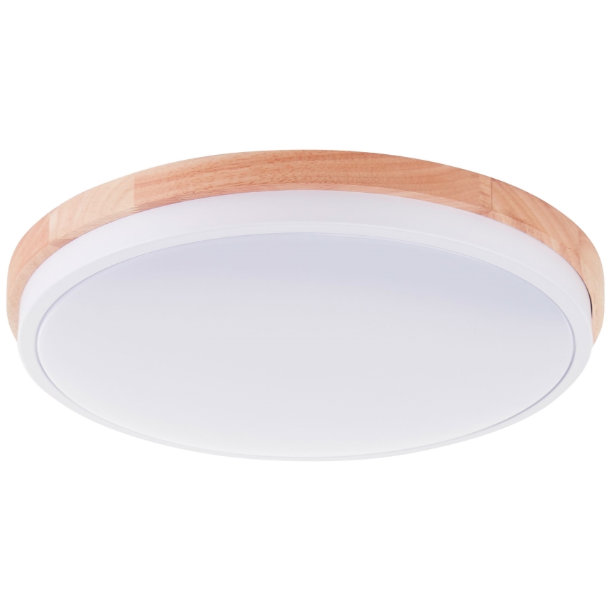 Brilliant - LED prigušiva stropna svetiljka BAARLO LED/24W/230V prečnik 35 cm bela/kaučukovo drvo