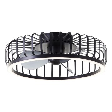 Brilliant - LED prigušiva stropna svetiljka sa ventilatorom CAPO LED/36W/230V 2700-6500K prečnik 48 cm crna + daljinski upravljač