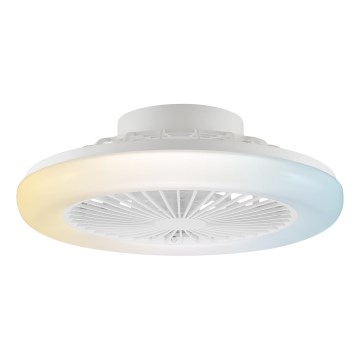 Brilliant - LED prigušiva stropna svetiljka sa ventilatorom MONTERO LED/20W/230V 2700-6500K prečnik 42 cm bela + daljinski upravljač