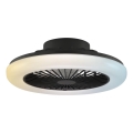 Brilliant - LED prigušiva stropna svetiljka sa ventilatorom MONTERO LED/20W/230V 2700-6500K prečnika 42 cm crna + daljinski upravljač