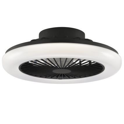 Brilliant - LED prigušiva stropna svetiljka sa ventilatorom MONTERO LED/20W/230V 2700-6500K prečnika 42 cm crna + daljinski upravljač
