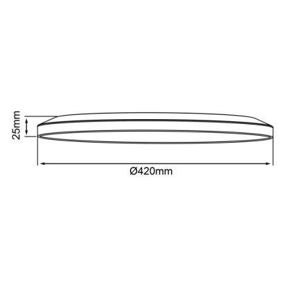 Brilliant - LED prigušiva plafonska svetiljka SORELL LED/24W/230V 3000-6500K preč. 42 cm crna + daljinski upravljač