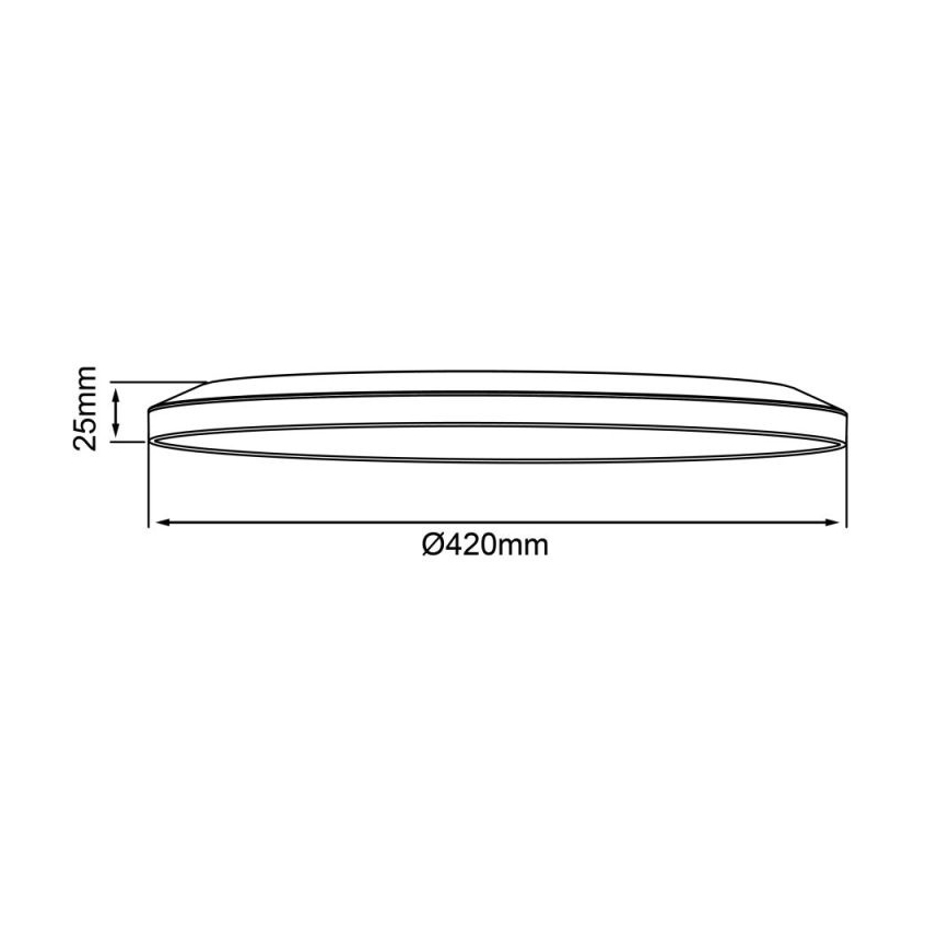 Brilliant - LED prigušiva plafonska svetiljka SORELL LED/24W/230V 3000-6500K preč. 42 cm crna + daljinski upravljač