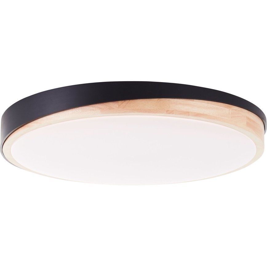 Brilliant - LED prigušiva plafonska svetiljka BAARLO LED/36W/230V 3000-6500K prečnik 50 cm crna/kaučukovo drvo + daljinsko upravljanje