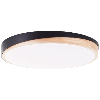 Brilliant - LED prigušiva plafonska svetiljka BAARLO LED/36W/230V 3000-6500K prečnik 50 cm crna/kaučukovo drvo + daljinsko upravljanje
