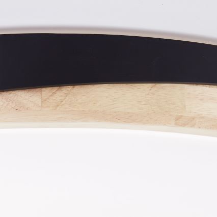 Brilliant - LED prigušiva plafonska svetiljka BAARLO LED/36W/230V 3000-6500K prečnik 50 cm crna/kaučukovo drvo + daljinsko upravljanje