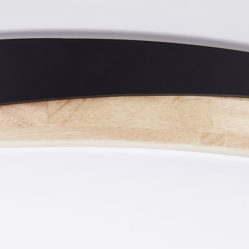 Brilliant - LED prigušiva plafonska svetiljka BAARLO LED/36W/230V 3000-6500K prečnik 50 cm crna/kaučukovo drvo + daljinsko upravljanje