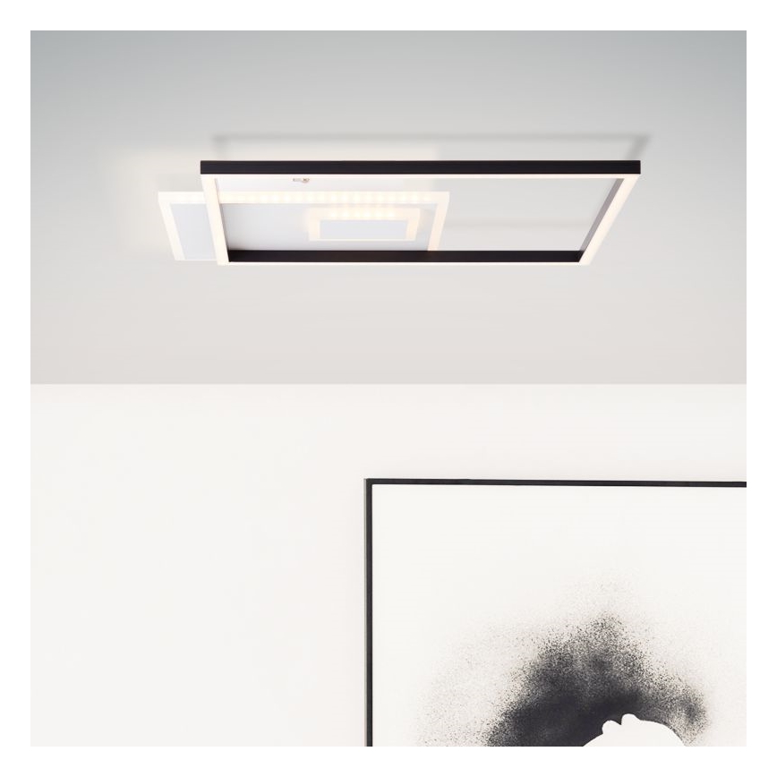 Brilliant - LED prigušiva stropna svetiljka IORGO LED/40W/230V 3000K 43,5x43,5 cm bela/crna