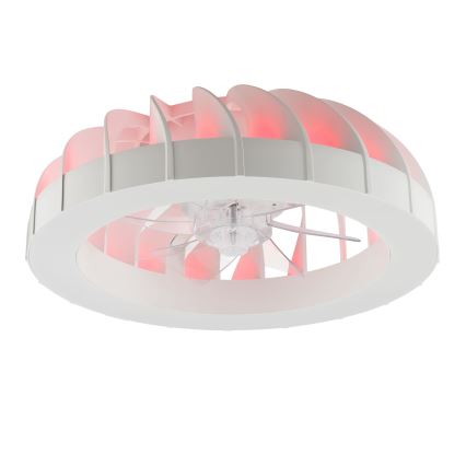 Brilliant - LED RGBW prigušiva stropni ventilator sa svetlom FANORA LED/30W/230V 2700-6500K prečnik 46 cm bela + daljinski upravljač