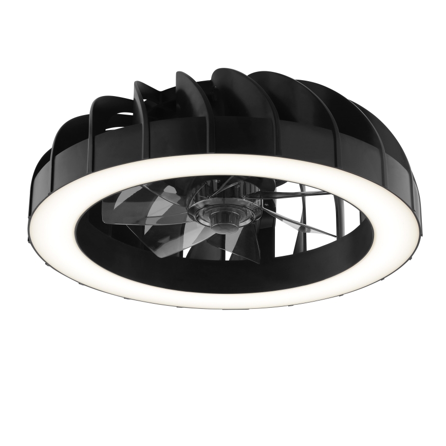 Brilliant - LED RGBW prigušiva plafonski ventilator sa svetlom FANORA LED/30W/230V 2700-6500K prečnik 46 cm crna + daljinski upravljač
