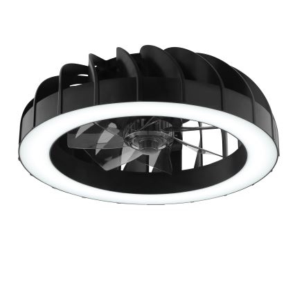 Brilliant - LED RGBW prigušiva plafonski ventilator sa svetlom FANORA LED/30W/230V 2700-6500K prečnik 46 cm crna + daljinski upravljač