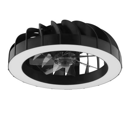 Brilliant - LED RGBW prigušiva plafonski ventilator sa svetlom FANORA LED/30W/230V 2700-6500K prečnik 46 cm crna + daljinski upravljač