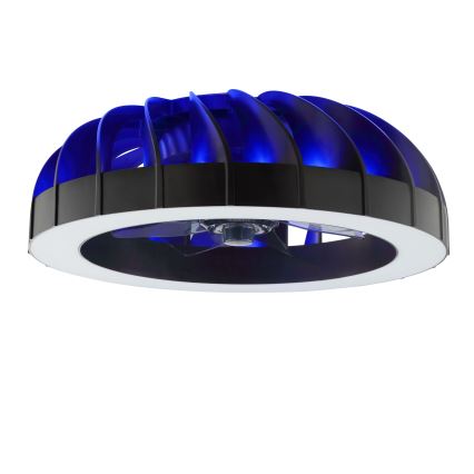 Brilliant - LED RGBW prigušiva plafonski ventilator sa svetlom FANORA LED/30W/230V 2700-6500K prečnik 46 cm crna + daljinski upravljač