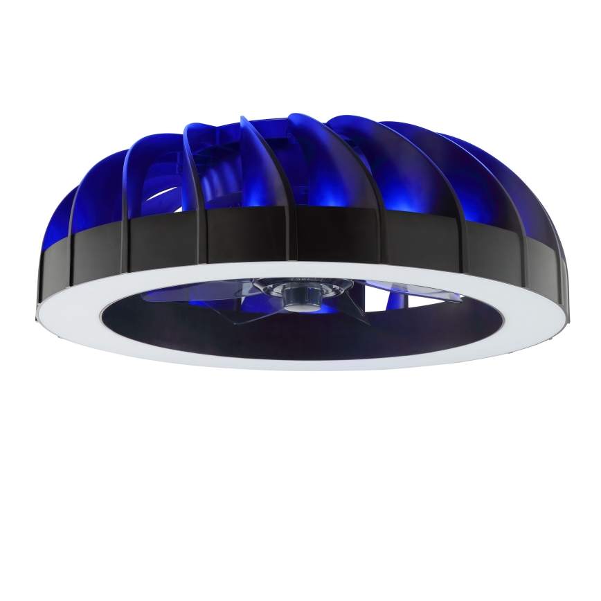 Brilliant - LED RGBW prigušiva plafonski ventilator sa svetlom FANORA LED/30W/230V 2700-6500K prečnik 46 cm crna + daljinski upravljač