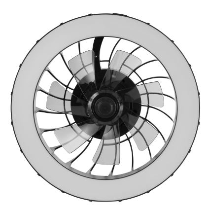 Brilliant - LED RGBW prigušiva plafonski ventilator sa svetlom FANORA LED/30W/230V 2700-6500K prečnik 46 cm crna + daljinski upravljač