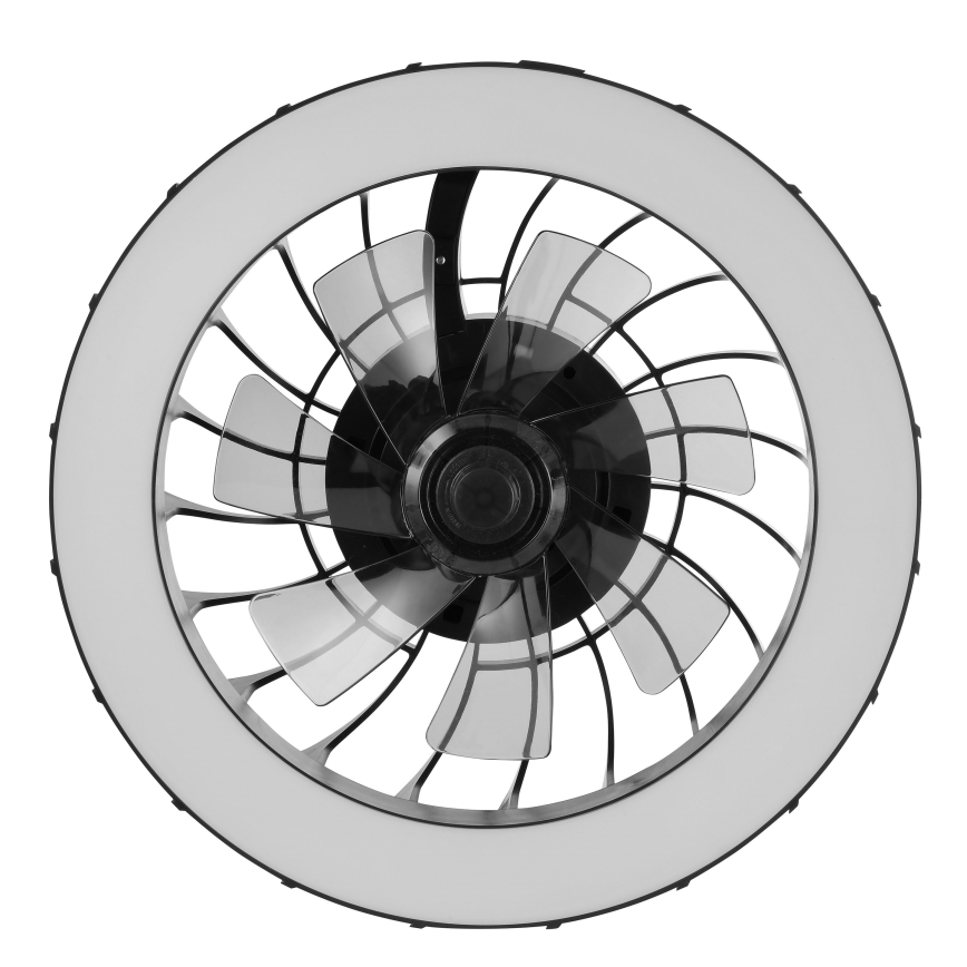 Brilliant - LED RGBW prigušiva plafonski ventilator sa svetlom FANORA LED/30W/230V 2700-6500K prečnik 46 cm crna + daljinski upravljač
