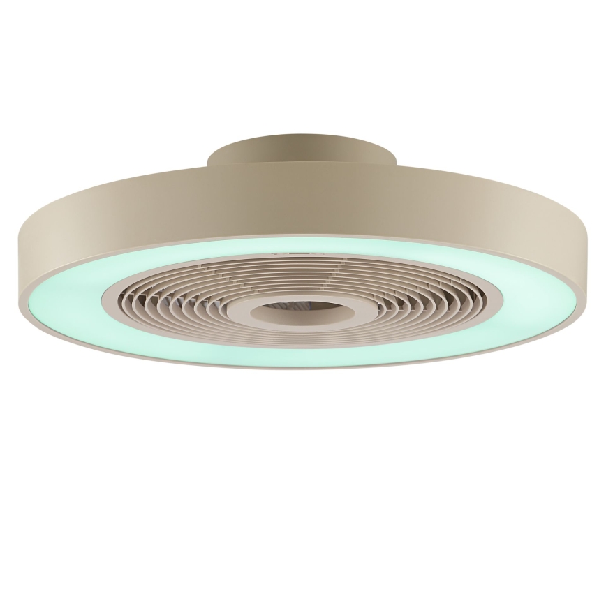 Brilliant - LED RGBW prigušiva plafonska svetiljka sa ventilatorom CATANIA LED/37W/230V 2700-6500K prečnik 48,6 cm u bež boji + daljinski upravljač