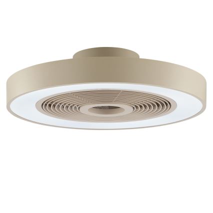 Brilliant - LED RGBW prigušiva plafonska svetiljka sa ventilatorom CATANIA LED/37W/230V 2700-6500K prečnik 48,6 cm u bež boji + daljinski upravljač