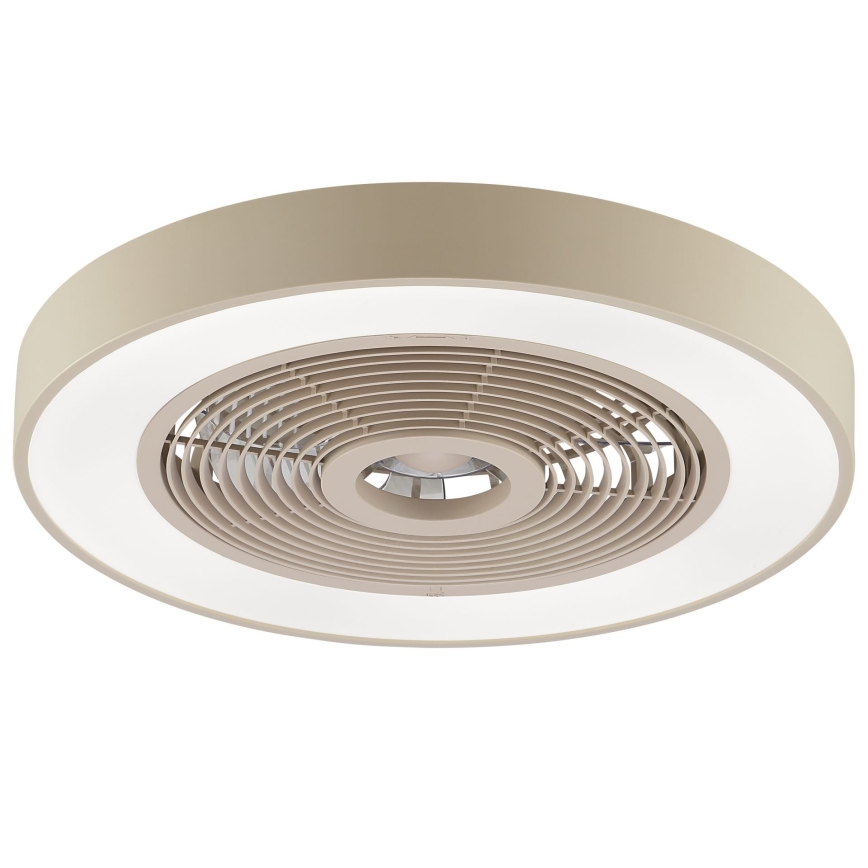 Brilliant - LED RGBW prigušiva plafonska svetiljka sa ventilatorom CATANIA LED/37W/230V 2700-6500K prečnik 48,6 cm u bež boji + daljinski upravljač