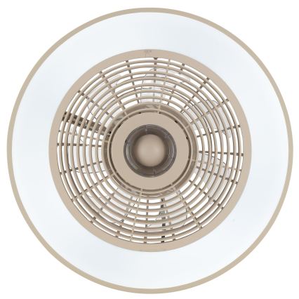 Brilliant - LED RGBW prigušiva plafonska svetiljka sa ventilatorom CATANIA LED/37W/230V 2700-6500K prečnik 48,6 cm u bež boji + daljinski upravljač