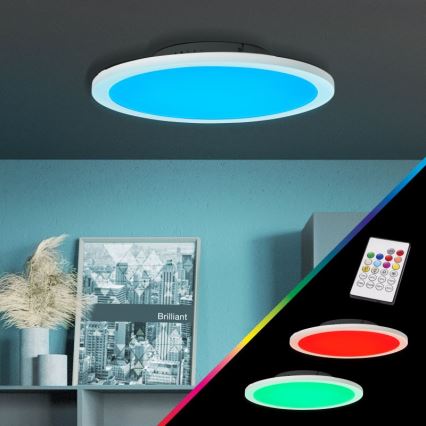 Brilliant - LED RGBW Prigušiva plafonska lampa ABIE LED/24W/230V 2700-6500K + daljinski upravljač