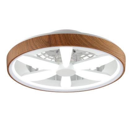 Brilliant - LED RGBW prigušiva plafonski ventilator GAIANO LED/24W/230V 2700-6500K prečnik 48 cm smeđa + daljinski upravljač