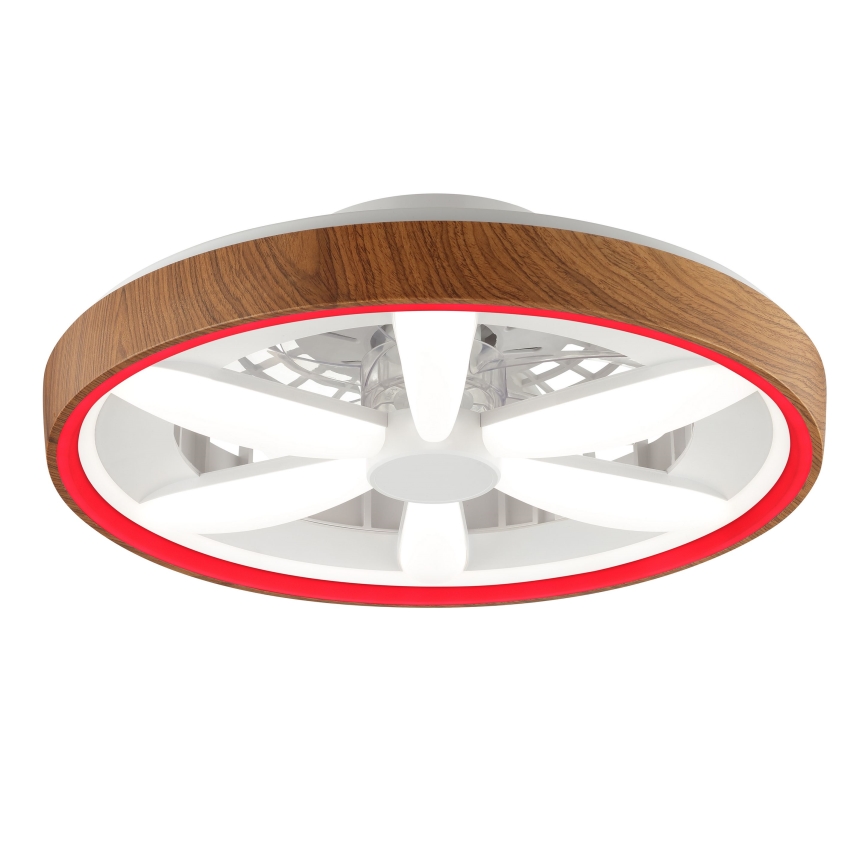 Brilliant - LED RGBW prigušiva plafonski ventilator GAIANO LED/24W/230V 2700-6500K prečnik 48 cm smeđa + daljinski upravljač