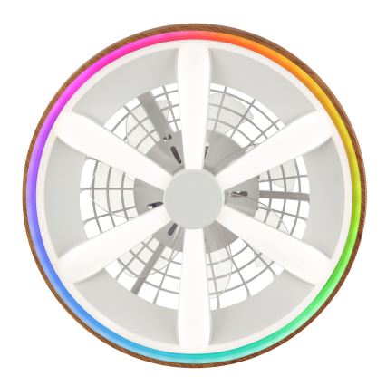 Brilliant - LED RGBW prigušiva plafonski ventilator GAIANO LED/24W/230V 2700-6500K prečnik 48 cm smeđa + daljinski upravljač