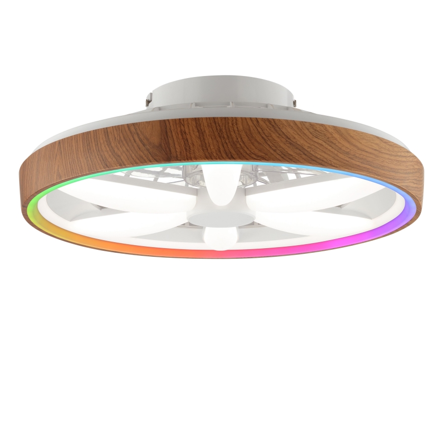 Brilliant - LED RGBW prigušiva plafonski ventilator GAIANO LED/24W/230V 2700-6500K prečnik 48 cm smeđa + daljinski upravljač
