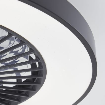 Brilliant - LED RGBW sa prigušiva funkcijom plafonski ventilator MAZZARO LED/24W/230V 3000-6500K prečnik 58 cm crna + daljinski upravljač
