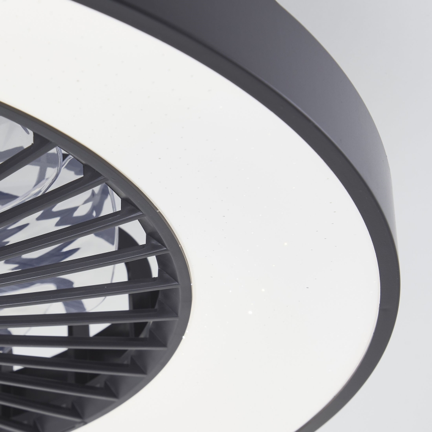 Brilliant - LED RGBW sa prigušiva funkcijom plafonski ventilator MAZZARO LED/24W/230V 3000-6500K prečnik 58 cm crna + daljinski upravljač