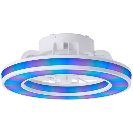 Brilliant - LED RGBW prigušiva plafonski ventilator MONDELLO LED/26W/230V 2700-6500K prečnik 41,5 cm bela + daljinski upravljač
