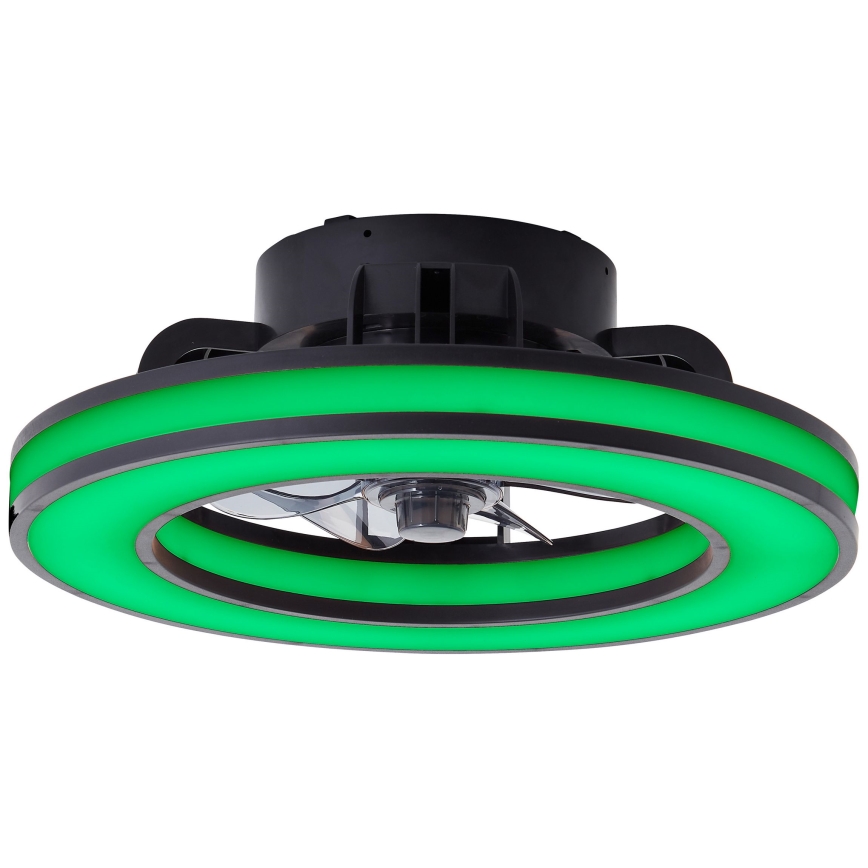 Brilliant - LED RGBW prigušiva stropni ventilator MONDELLO LED/26W/230V 2700–6500K prečnik 41 cm crna + daljinski upravljač