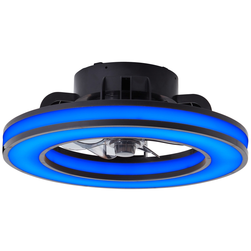 Brilliant - LED RGBW prigušiva stropni ventilator MONDELLO LED/26W/230V 2700–6500K prečnik 41 cm crna + daljinski upravljač